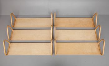 HYLLOR, 6 st, modell 112B, Alvar Aalto, 1900-talets slut.
