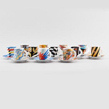 ESPRESSOKOPPAR MED FAT, 12 st, porslin, Rosenthal Studio Linie.