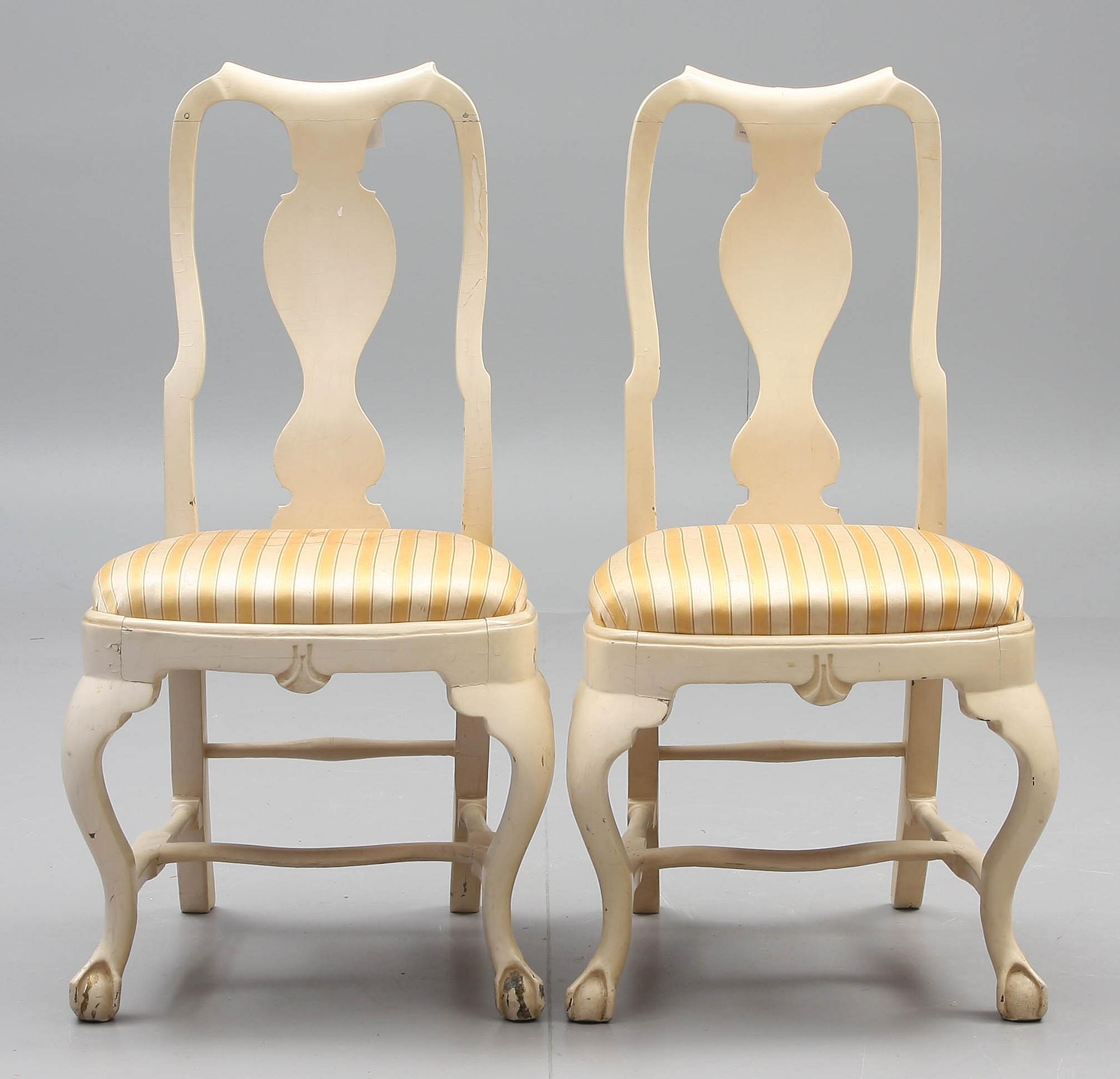 STOLAR, ett par, rokoko, 1700-tal.