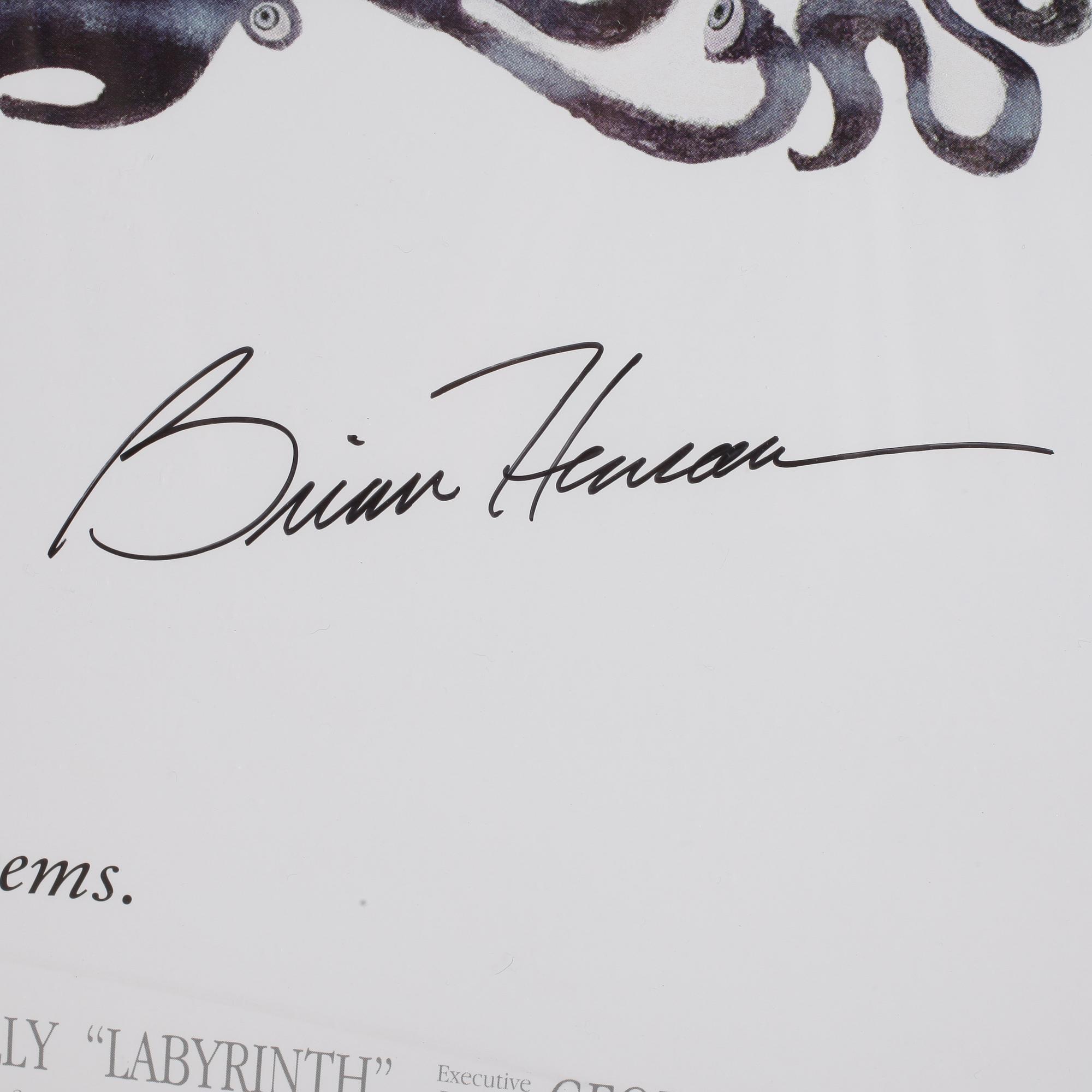 FILMAFFISCH, "Labyrinth", 5 st egenhändiga autografer.