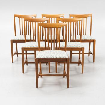 Svante Skogh, six 'Vindö' walnut chairs, Balders Snickeri, Vaggeryd,