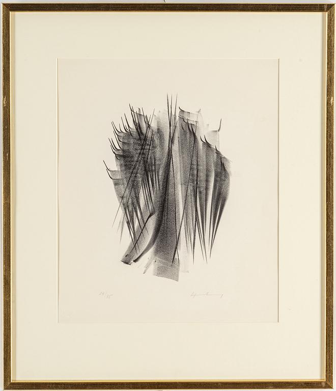 HANS HARTUNG, a lithograph, singned in pencil and numbered 24/35.