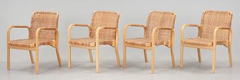 STOLAR, 4 st, modell 45, Alvar Aalto, 1900-talets andra hälft.