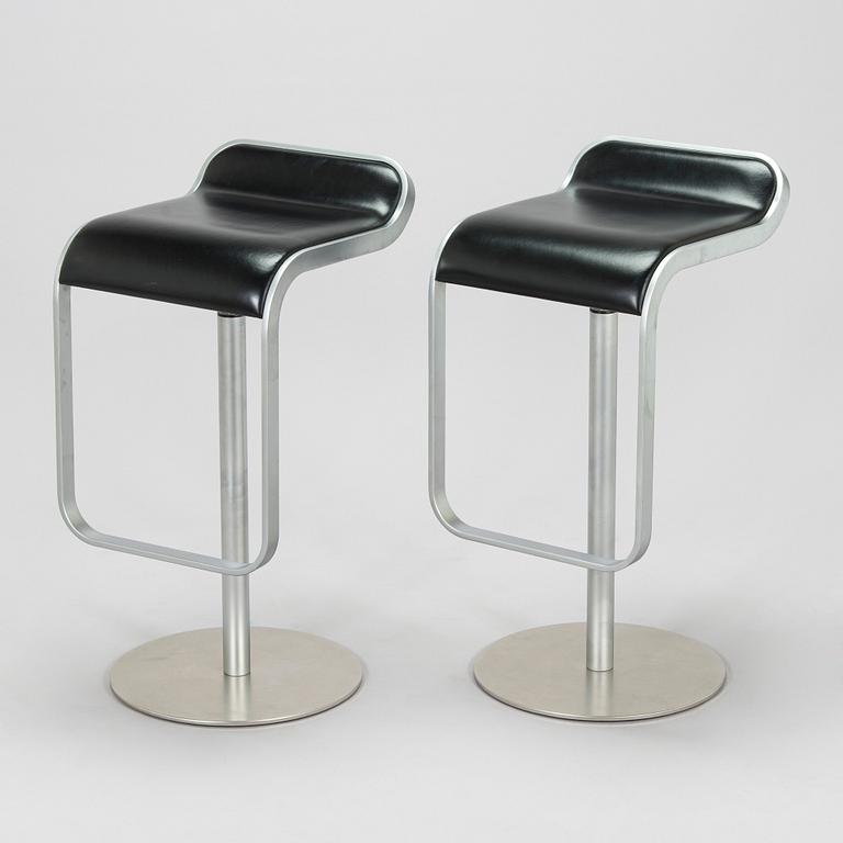 Shin & Tomoko Azumi, bar stools, 2 pcs, "Lem", LaPalma, Italy, 21st century.