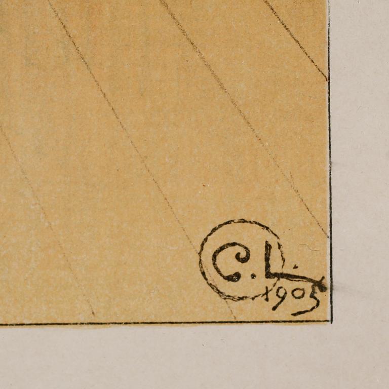 CARL LARSSON, färglitografi, för Föreningen för Grafisk Konst 1905.