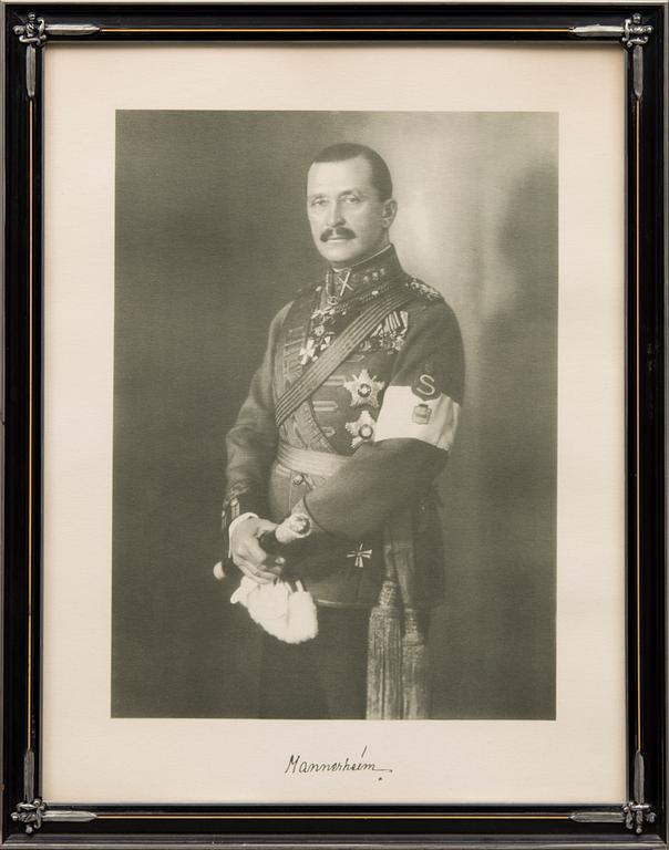 Framed print of Mannerheim, Marshal of Finland. 1940s.