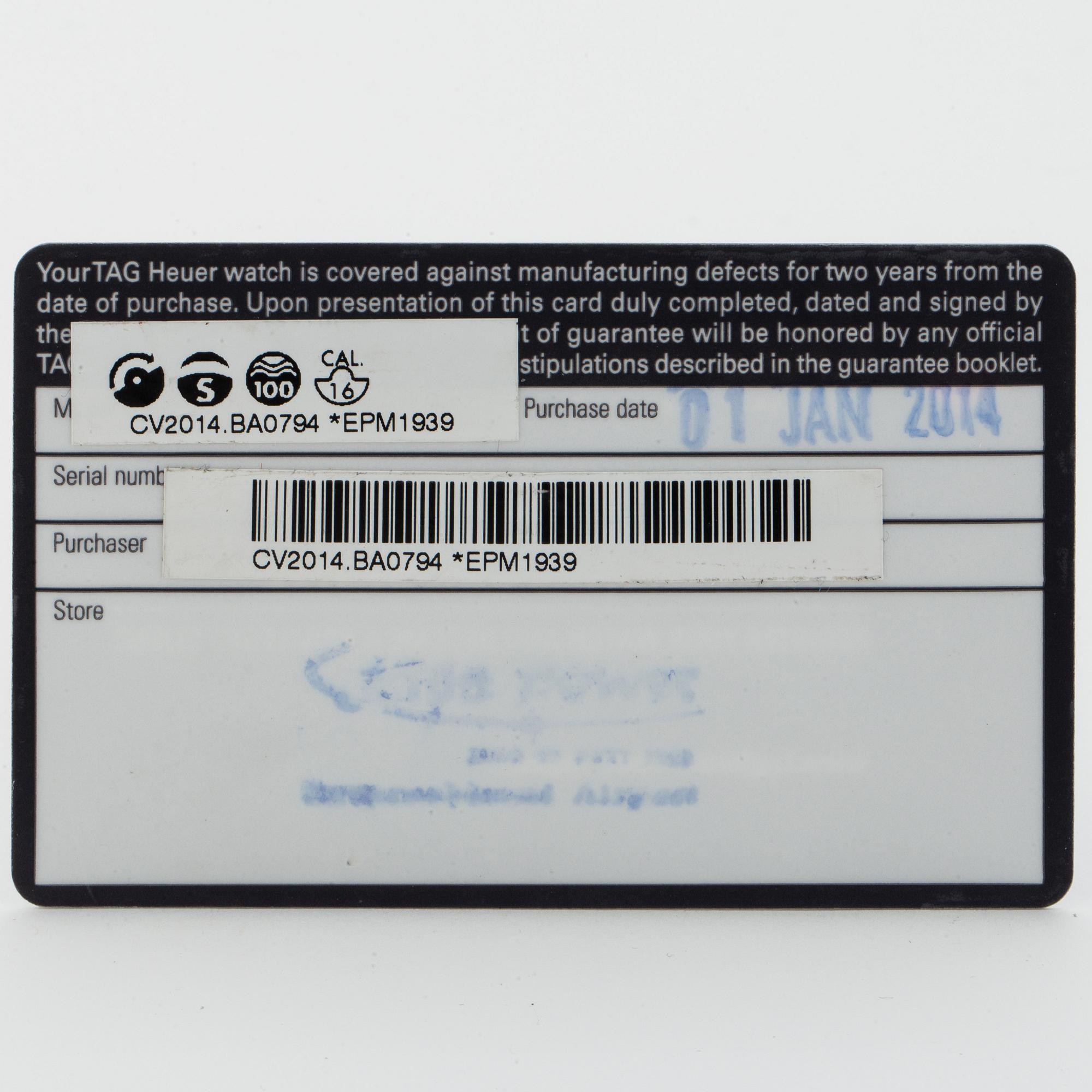 TAG HEUER, Carrera, Juan Manuel Fangio, chronograph, wristwatch, 41,5 mm.