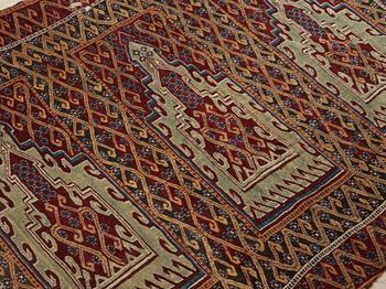 A CARPET FRAGMENT. An antique Central Anatolian Saff. 152,5 x 140,5 cm.