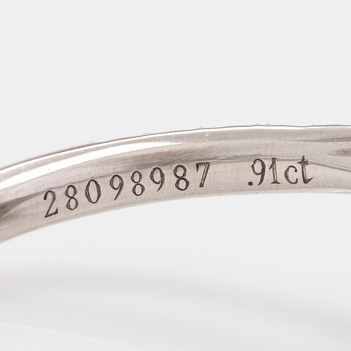 Tiffany & Co, Ring, "Soleste Cushion-cut Double Halo", platina och diamanter.