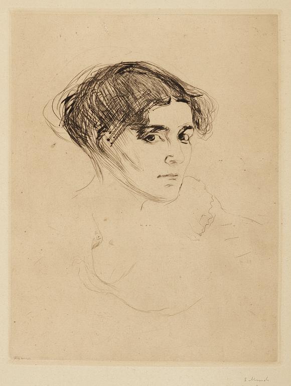Edvard Munch, ”Woman's Head" (Kvinnehode/Frauenkopf).