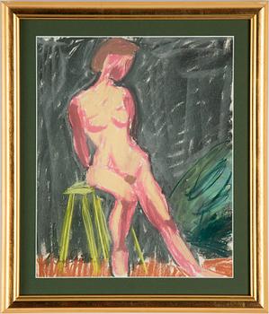 Inge Schiöler, pastel, signed.