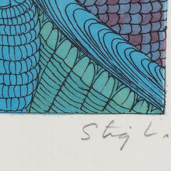 STIG LINDBERG, lithograph in colours, signed 67/325.