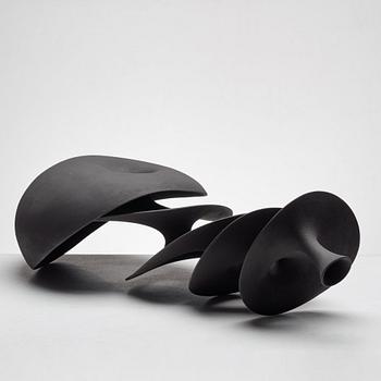 Eva Hild, a black stoneware sculpture "Prolongation", Sweden 2009.
