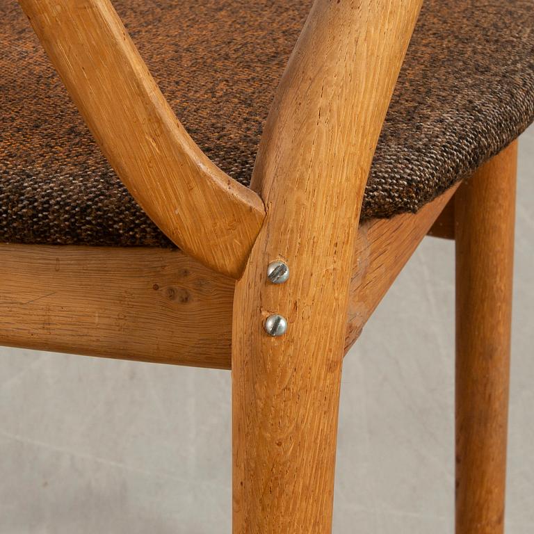 Henning Kjaernulf, chairs, 4 pcs, "model 225", for Bruno Hansen Denmark, 1960s.