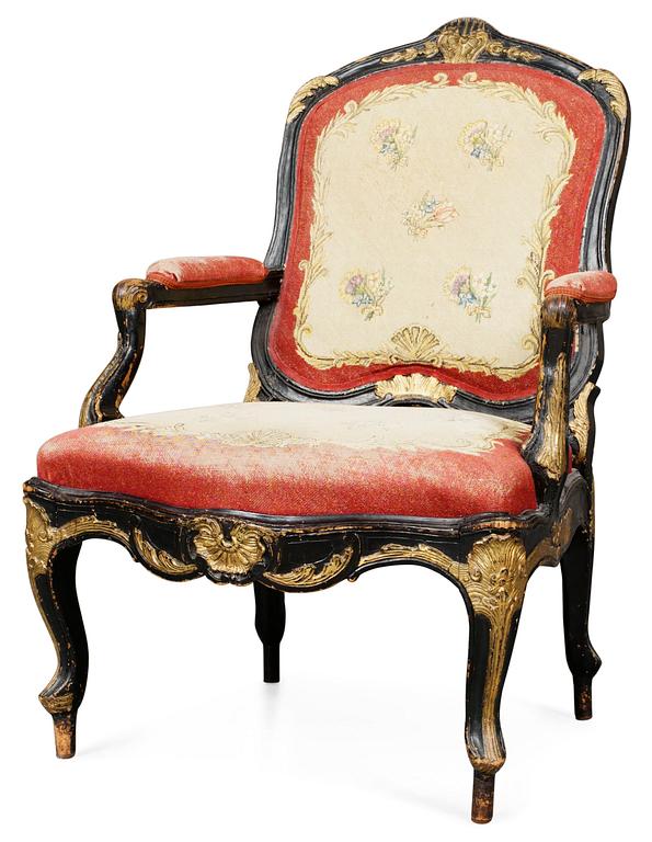 A Swedish Rococo armchair.