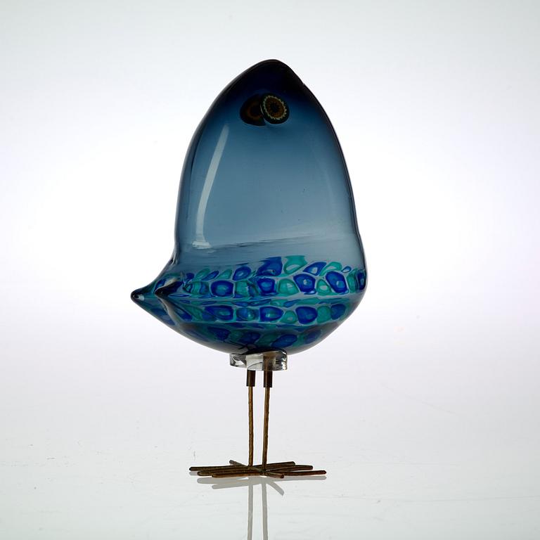 An Alessandro Pianon 'Pulcino' glass bird, Vistosi, Italy 1960's.