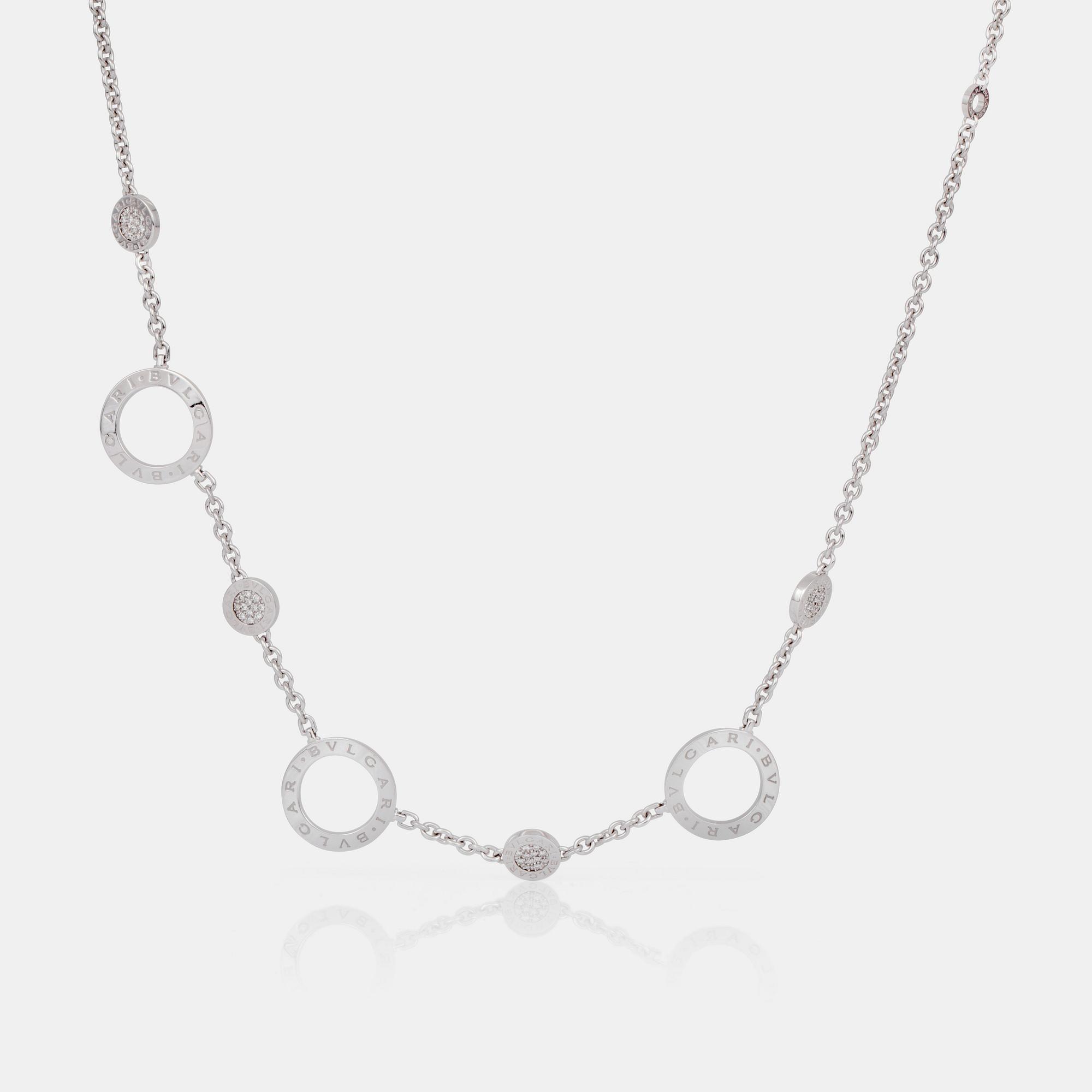 A Bulgari diamond necklace.
