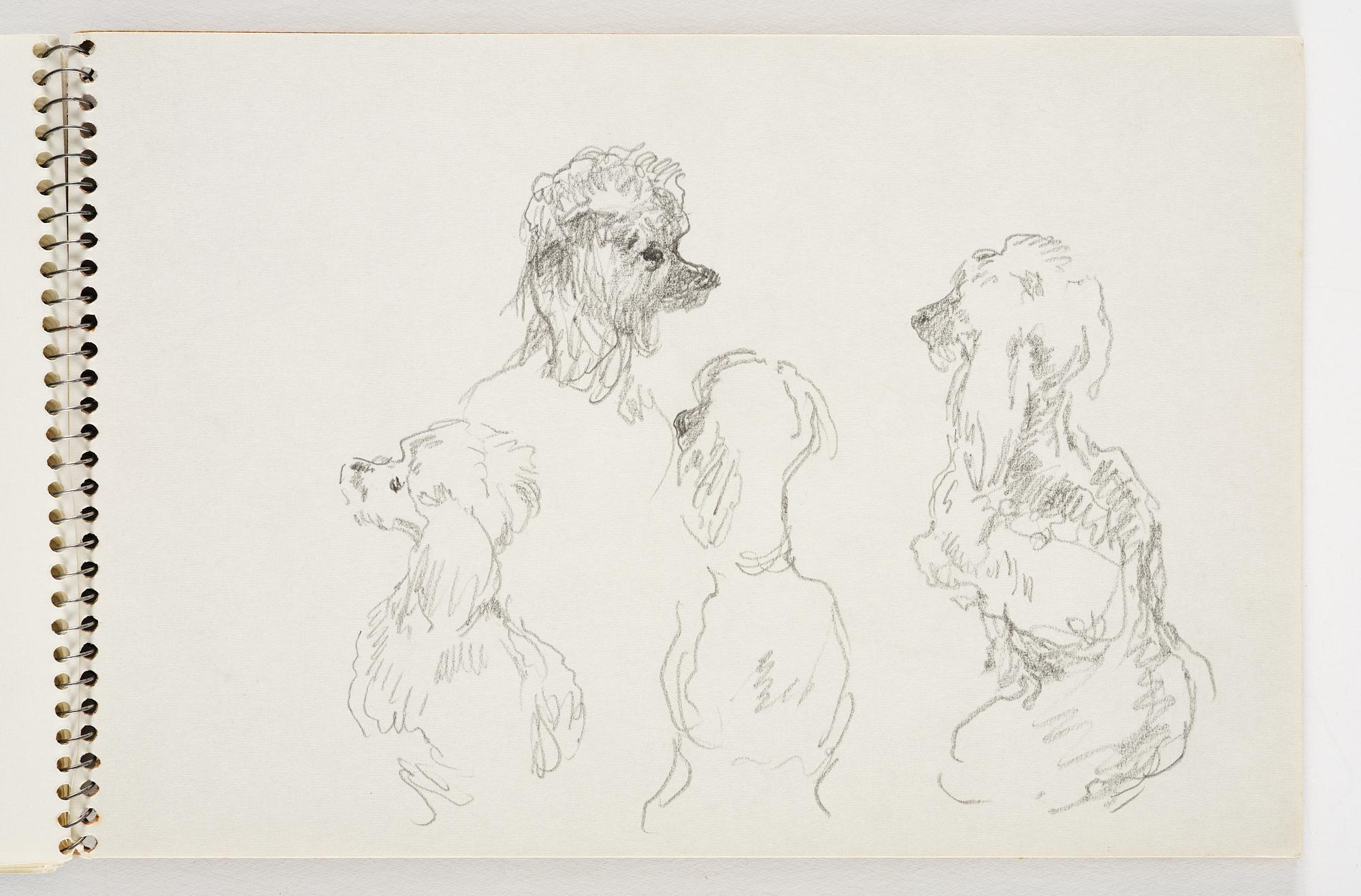 Lotte Laserstein, 3 skissböcker med blyertsteckningar.