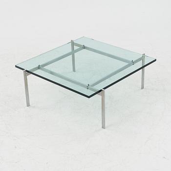 Poul Kjaerholm, a steel and glass 'PK61' coffee table, Fritz Hansen, Denmark,