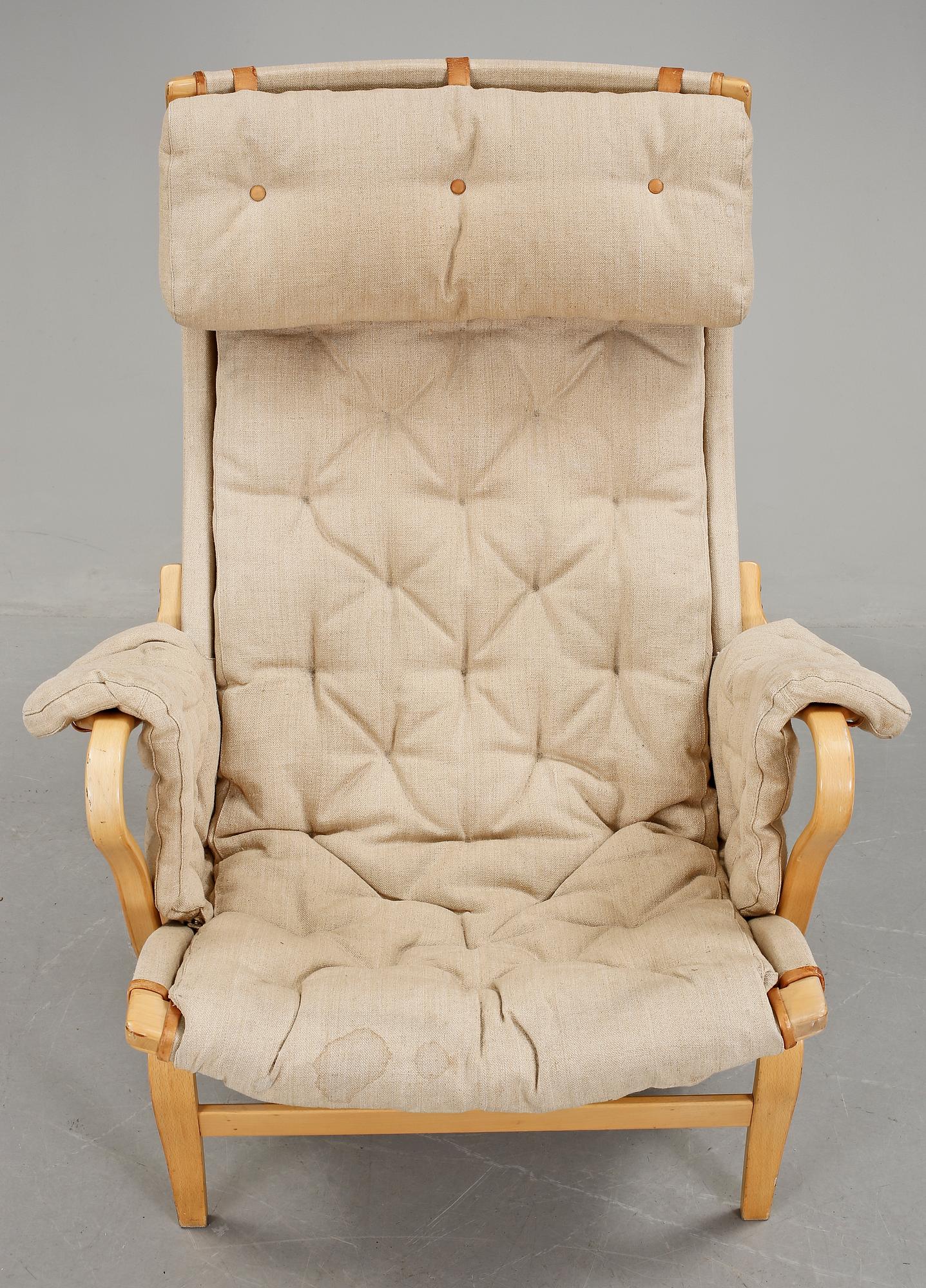 FÅTÖLJ, "Pernilla", Bruno Mathsson, DUX, 1900-talets andra hälft.