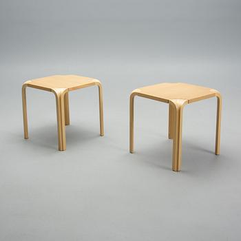 ALVAR AALTO, A PAIR OF STOOLS. X601. Artek. 1960/70´s.