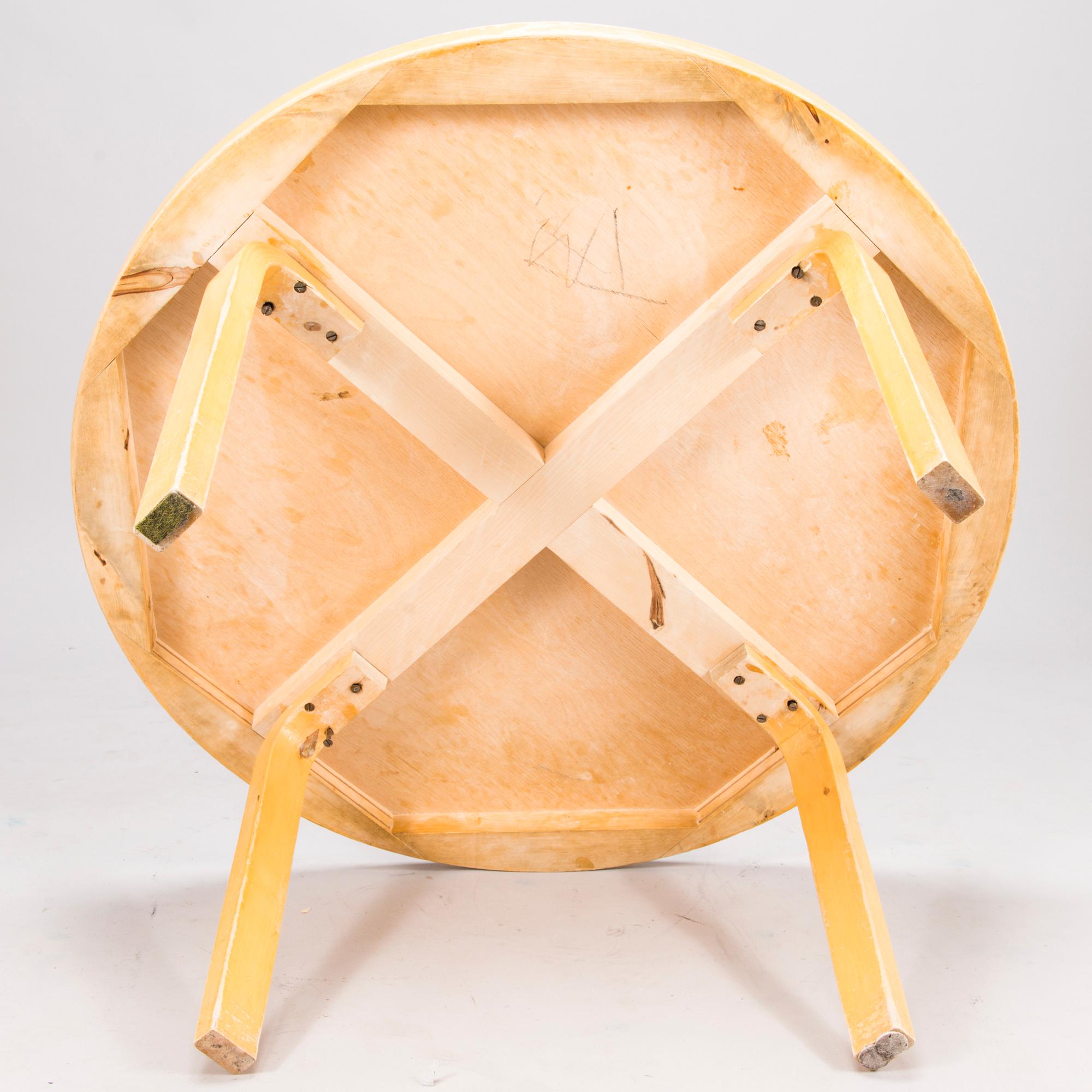 ALVAR AALTO, a mid 20th century coffee table for Artek.