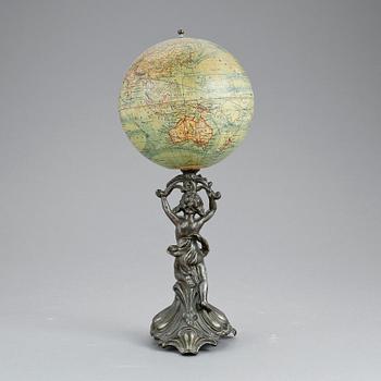JORDGLOBB, miniatyr, 1890-tal. Ludw. Jul. Heymann. Berlin.