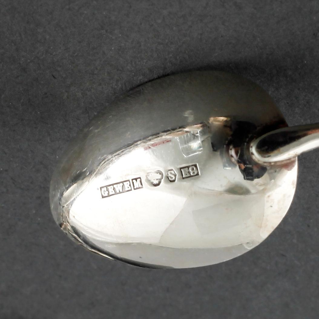 22 swedish silver spoons and one ladle, from the 19th and 20th century.