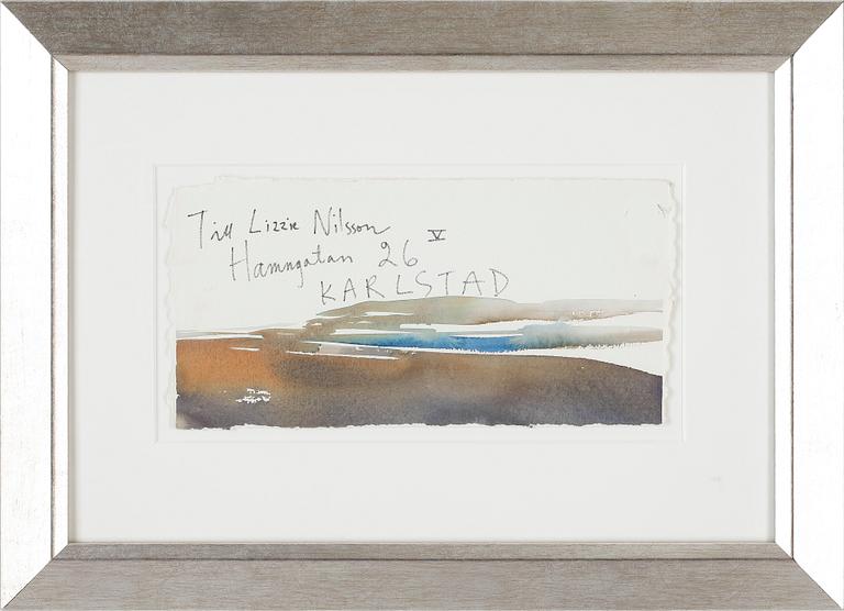 LARS LERIN, akvarell, signerad.