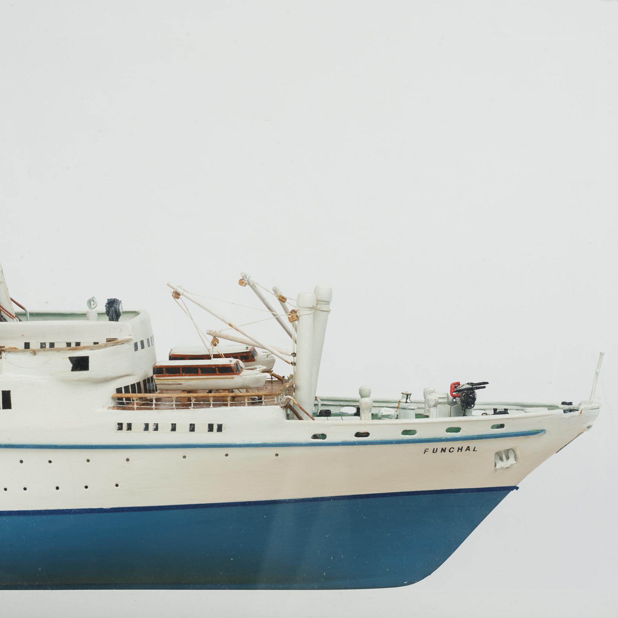 Ship model, M/V Funchal, built by Gunnar Roempke 1988-89.