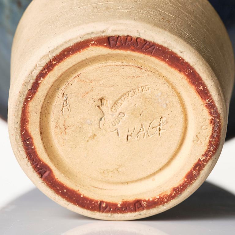 Wilhelm Kåge, a "Farsta" stoneware vase, Gustavsberg Studio 1956.
