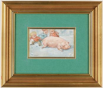 ROBERT HÖGFELDT, gouache, signerad.