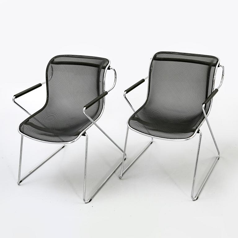 A pair of Charles Pollok Penelope chairs for Castelli 1982.
