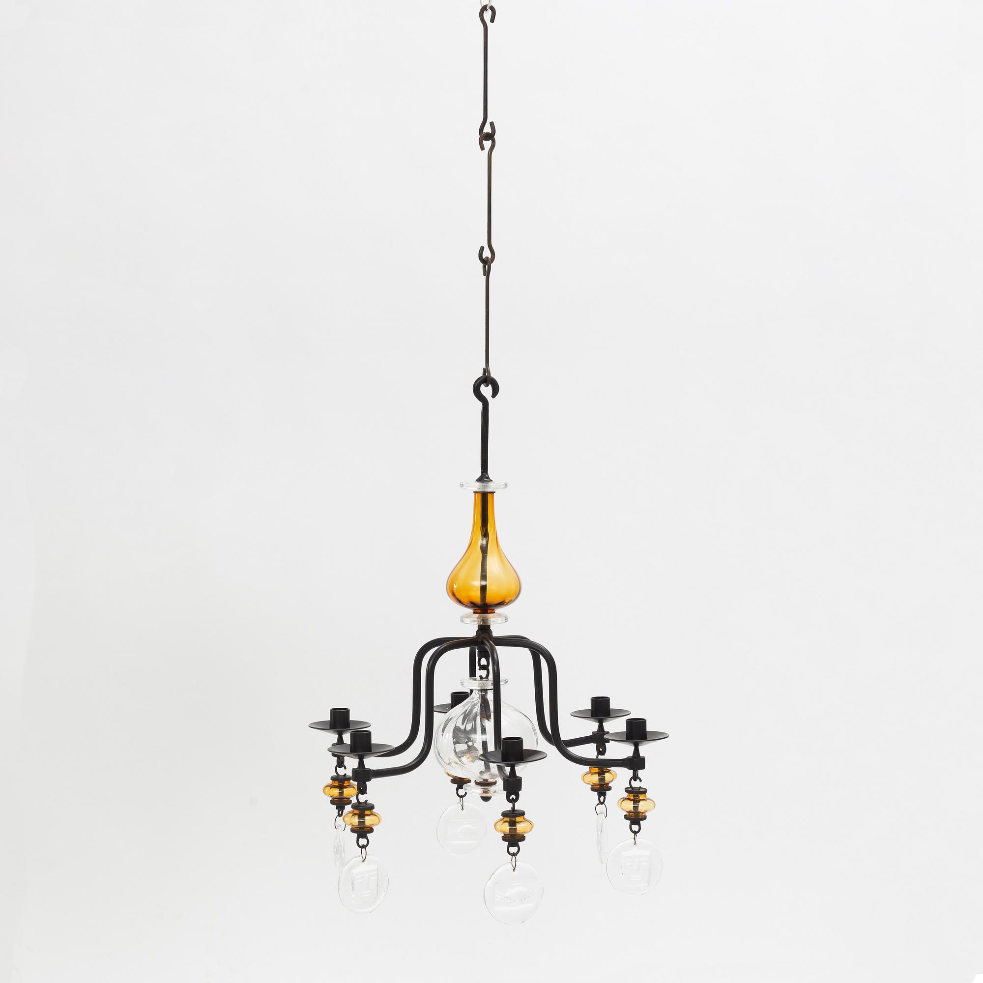 Erik Höglund, a chandelier, Boda Smide, second half of the 20th Century.