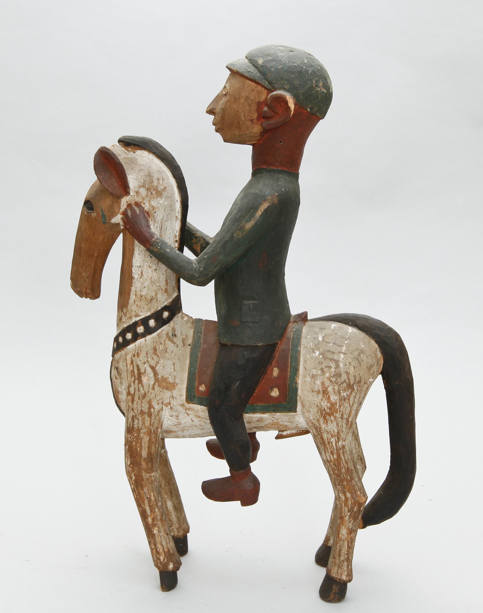 SKULPTUR, bemålat trä, Afrika 1900-tal.