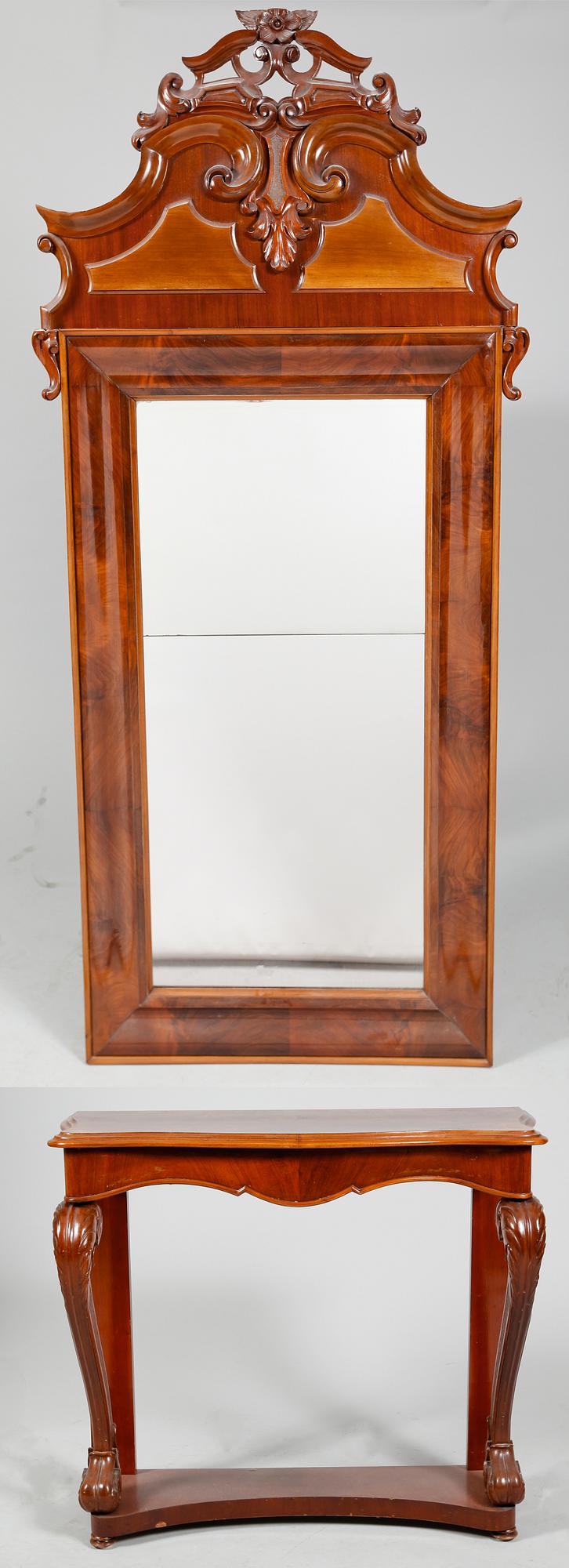 SPEGEL MED KONSOLBORD, sent 1800-tal.