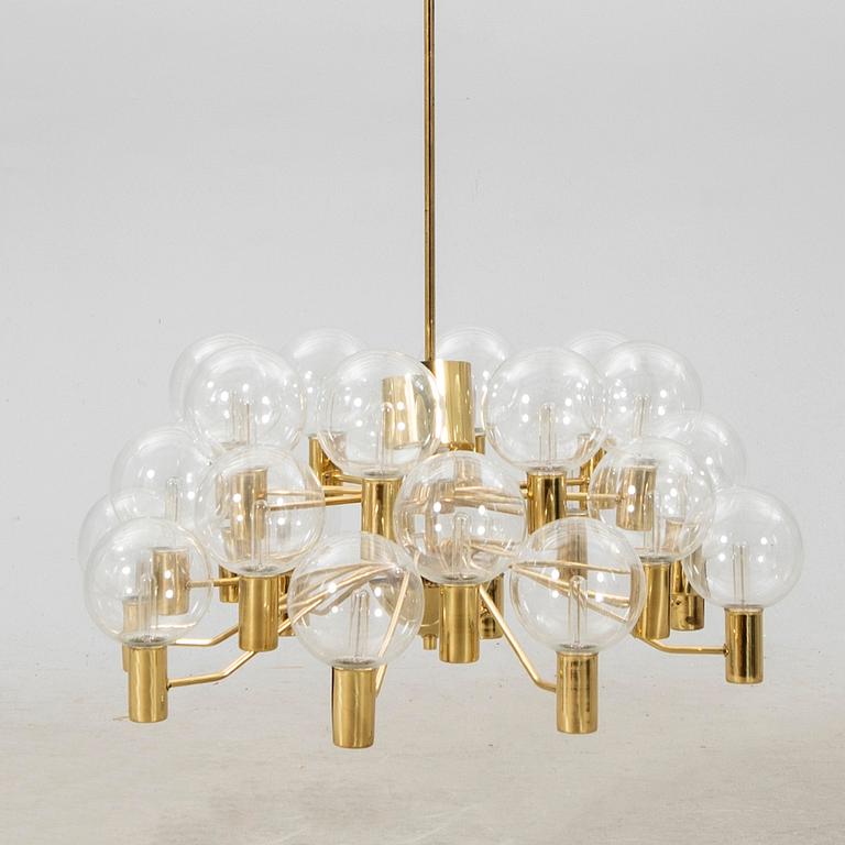 Hans-Agne Jakobsson, a brass ceiling pendant "Patricia" Markaryd later part of the 20th century.