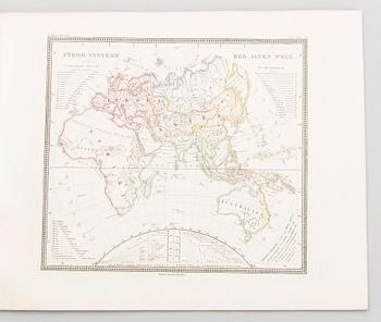 "Physikalischer schul-atlas by Dr Heinrich Berghaus. Utgiven verlag Justus Perthes 1850.