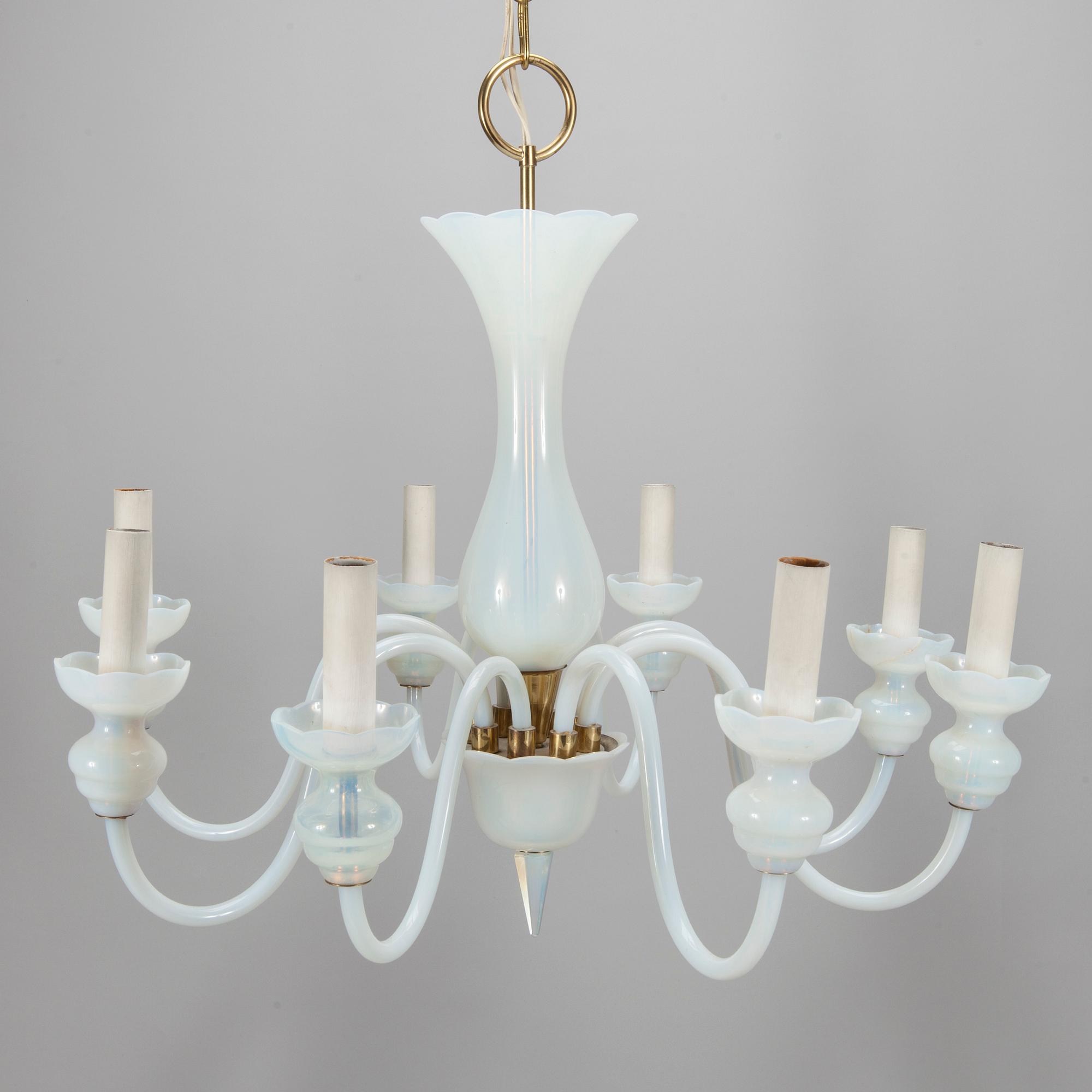 TAKKRONA, Murano 1960-tal. Höjd 75 cm.
