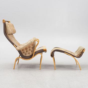 Bruno Mathsson, fåtölj med fotpall, "Pernilla", Dux,