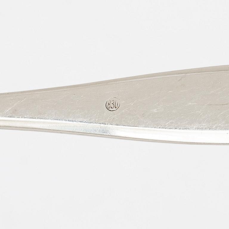 Fiskbestick, 12 delar, silver 830, Tyskland, Svenska importstämplar, 1900-tal.