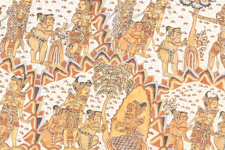 An Balinese Kamasan painting, 20th century.