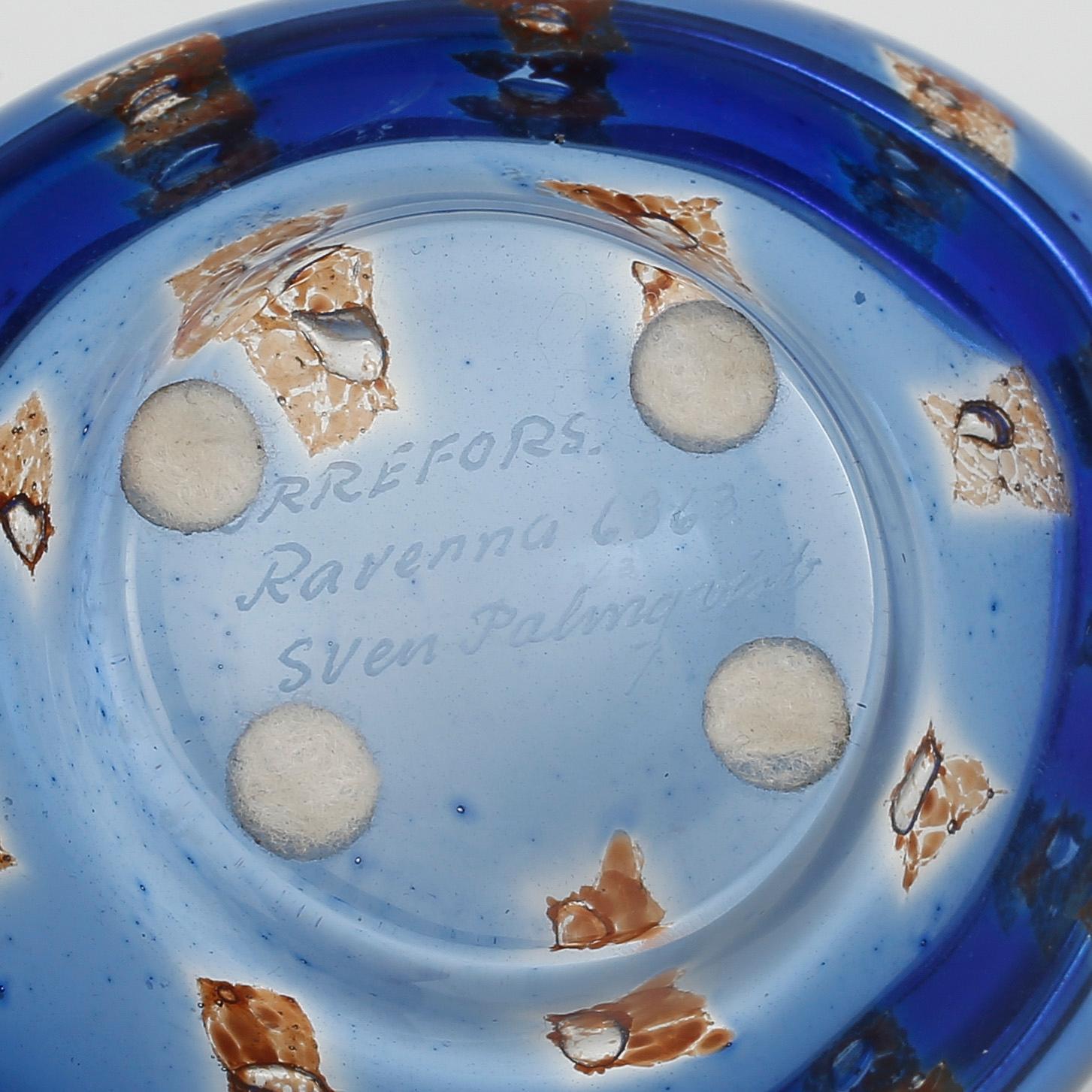 SKÅL, glas, Ravenna, Sven Palmqvist, Orrefors, 1975.