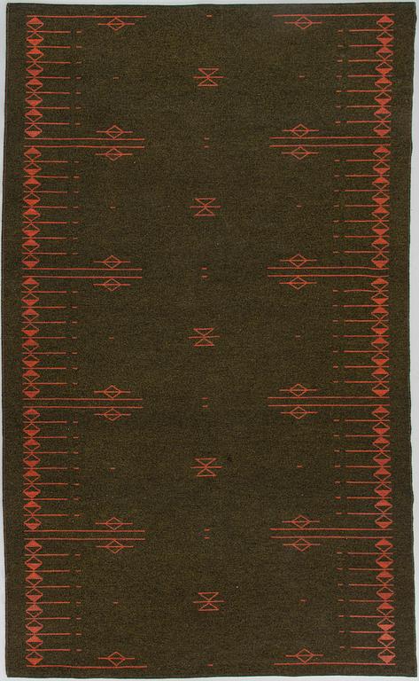 Aappo Härkönen, hårgarnsmatta, Vaasan Mattokutomo, Finland, 1950/60-tal, Ca 300 x 180 cm.