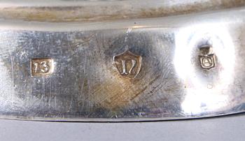 LJUSSTAKE, silver, rokokostil, 1800-tal.
