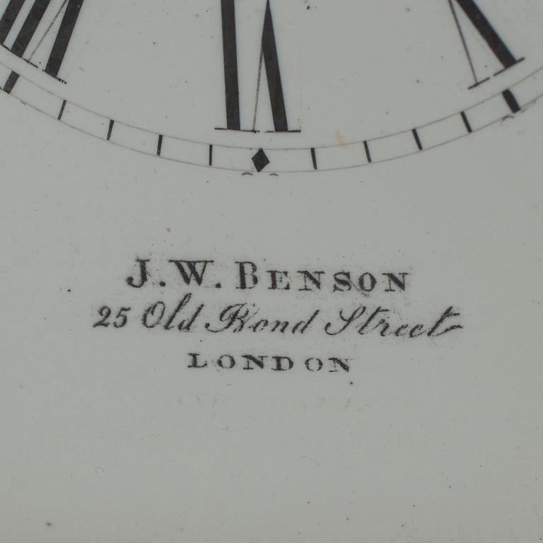 An end of the 20th century brass carriage clock by J W Benson, London.