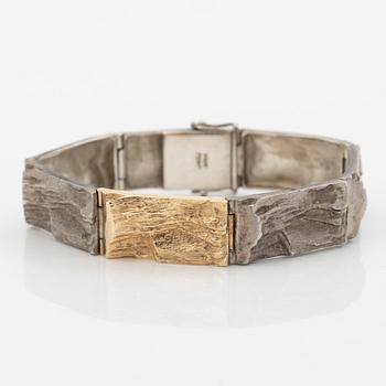 Bracelet, Jens Gregers Toftegaard-Jensen, silver and 14K gold.