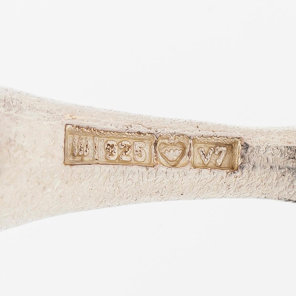 Björn Weckström, halsband, "Nectaris", sterlingsilver och akryl. Lapponia 1974.