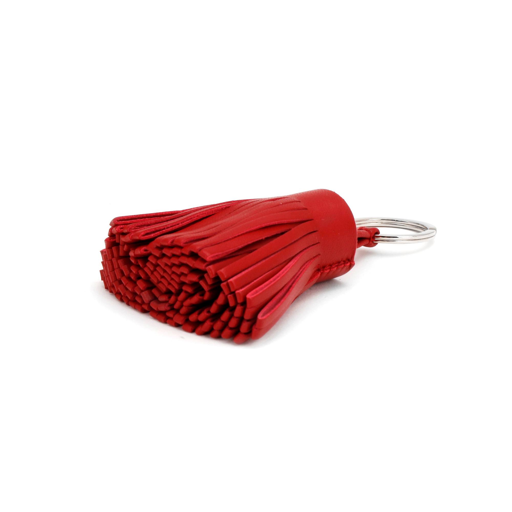 HERMÈS, a key holder in burgundy red leather, "Carmen".