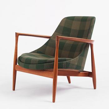 Ib Kofod-Larsen, an "Elisabeth" teak armchair, model "U 65", master carpenter Christensen & Larsen, Denmark 1950s-60s.